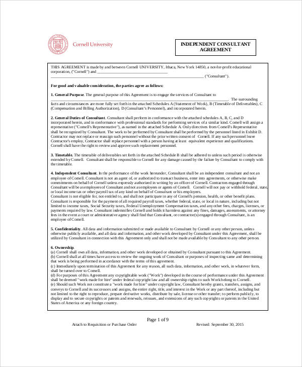 independent consulting agreement format