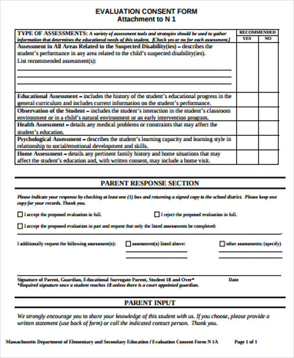 evaluation consent form pdf