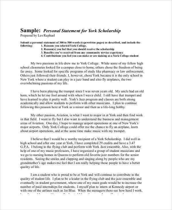 examples of personal essays for scholarships