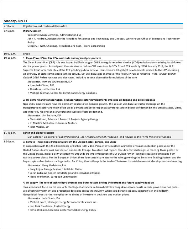 eia energy conference agenda