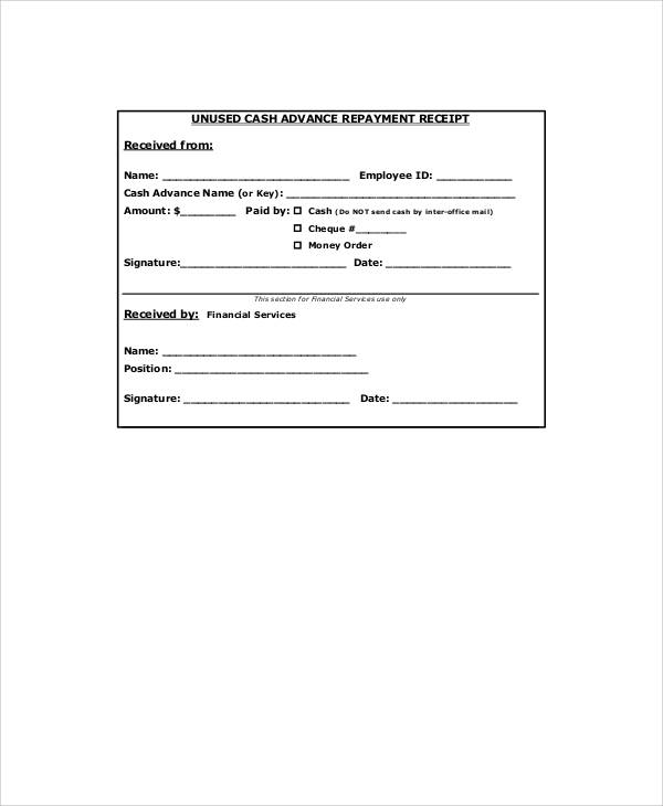 Cash Advance Agreement Template