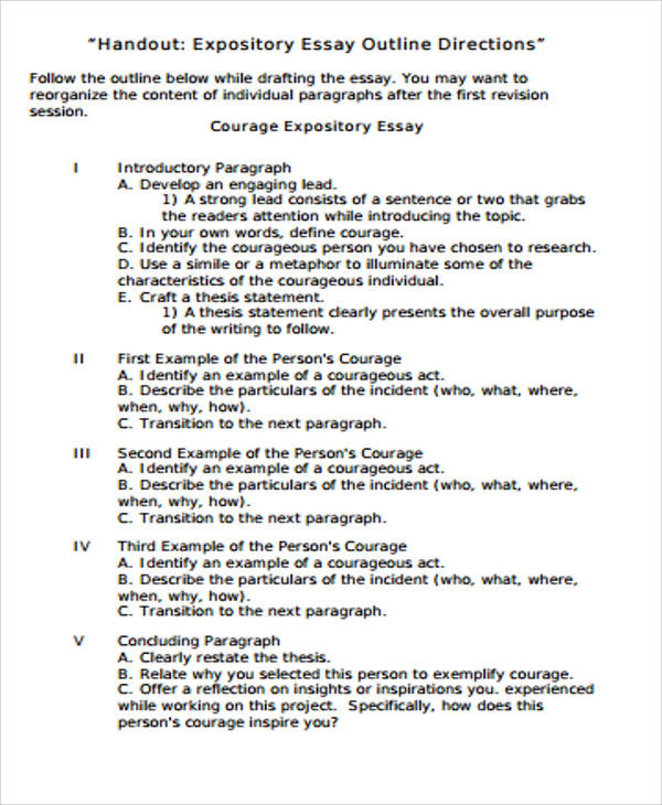  Expository Essay Outline How To Write A Expository Essay Outline 