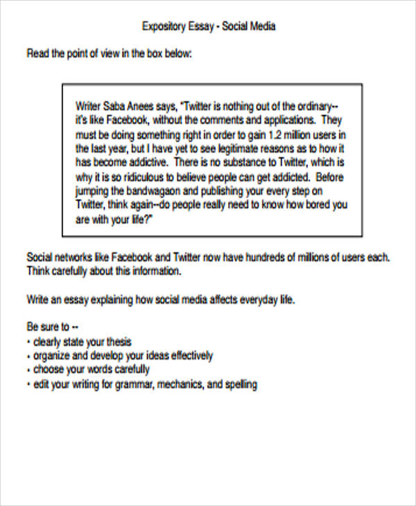 sentence outline about social media