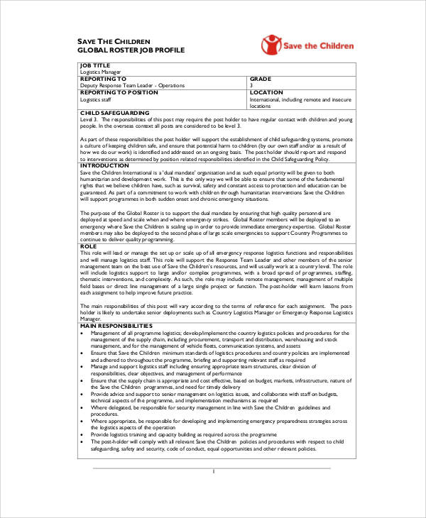 free-10-logistics-manager-job-description-samples-in-ms-word-pdf