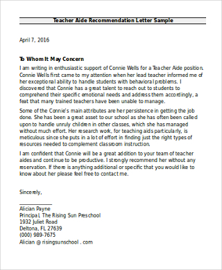 Sample Recommendation Letter For Teacher Colleague from images.sampletemplates.com