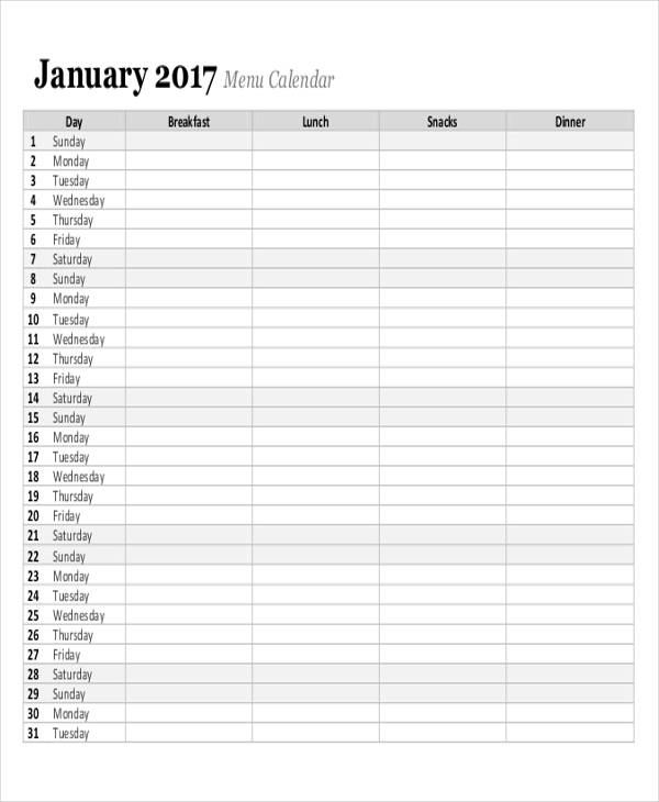 FREE 6 Printable Monthly Planner Samples In MS Word PDF