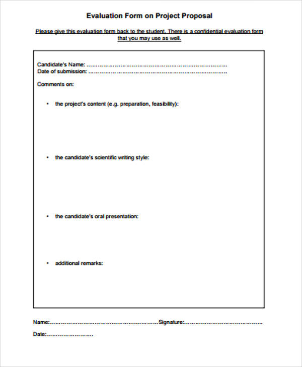 project proposal evaluation form