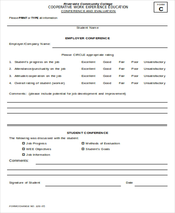 education conference evaluation form