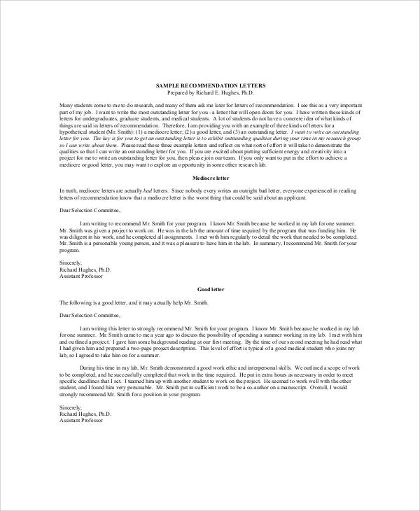 recommendation letter for high school student pdf