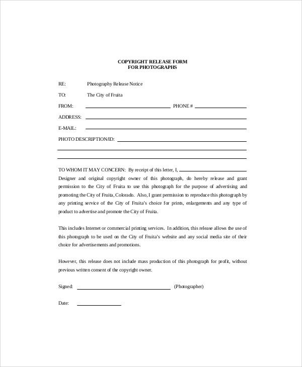 photographer copyright release form1