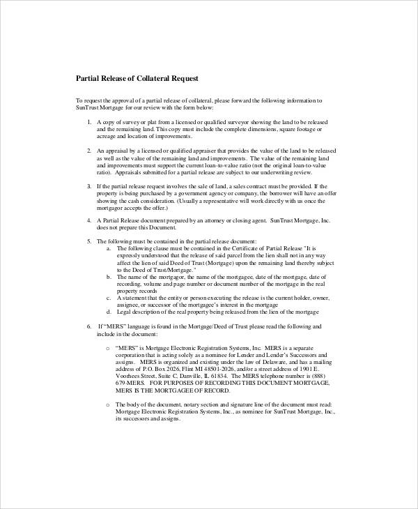 mortgage partial release form pdf