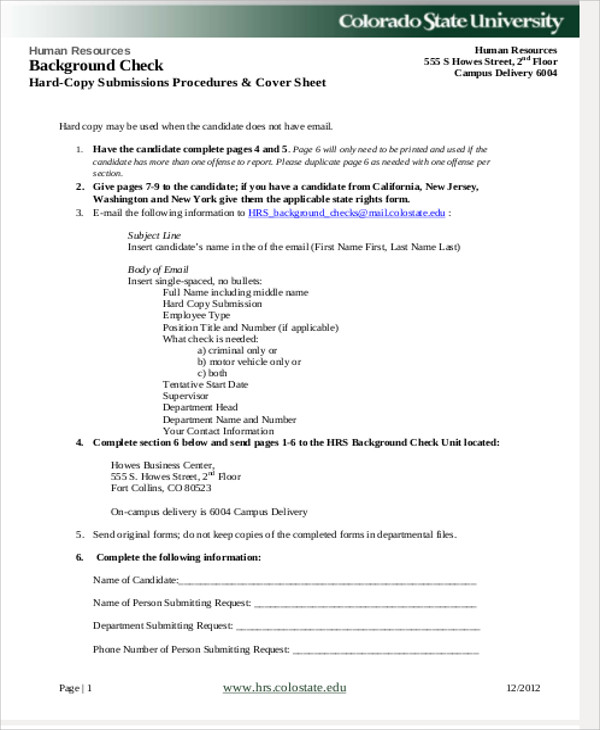 new hire background check release form