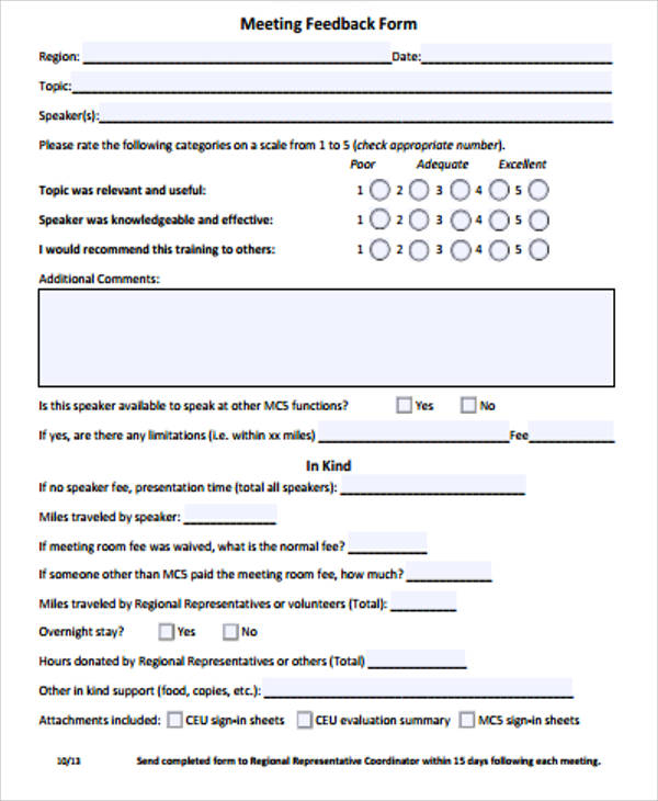 meeting feedback form1