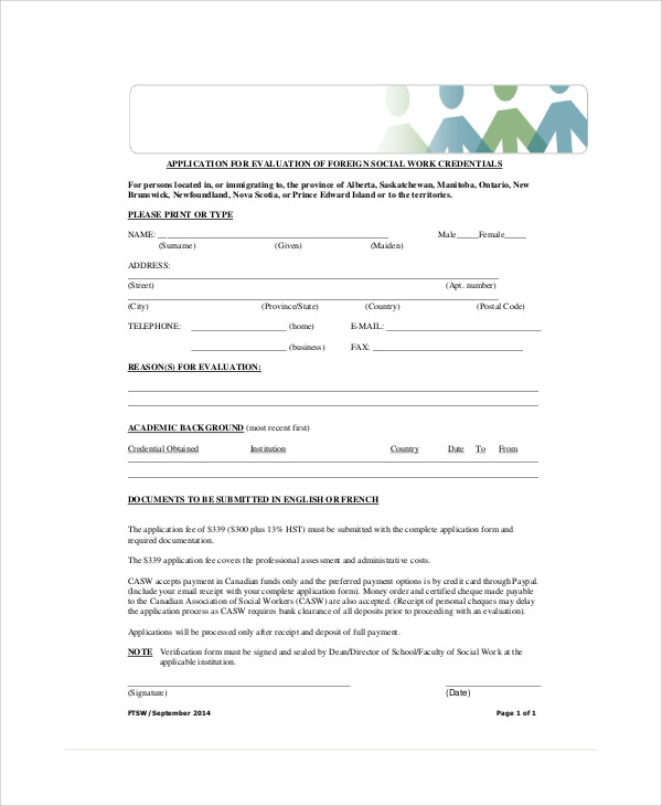 social work evaluation assessment forms