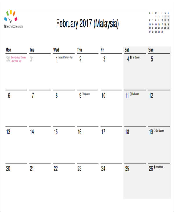 excel monthly planning calendar pdf1