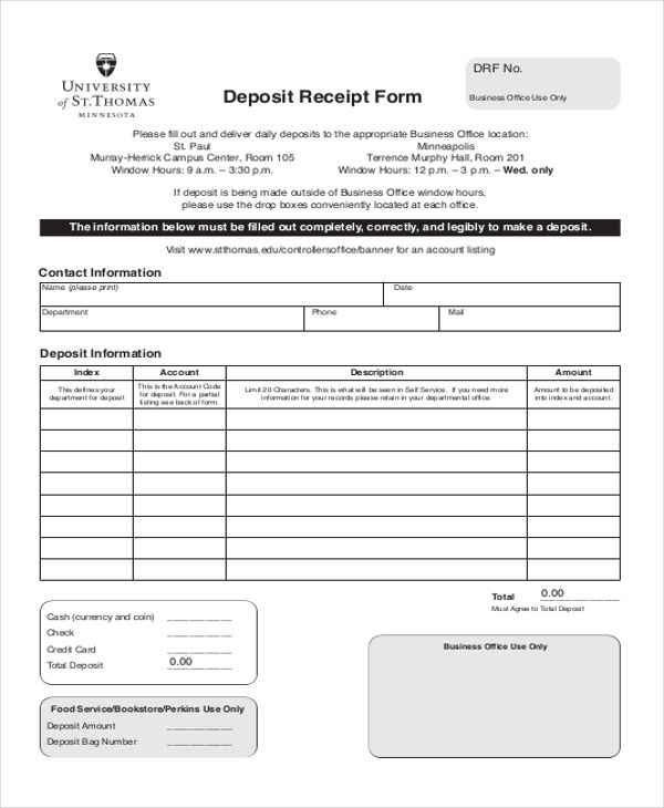 FREE 16 Down Payment Receipt Samples In MS Word PDF