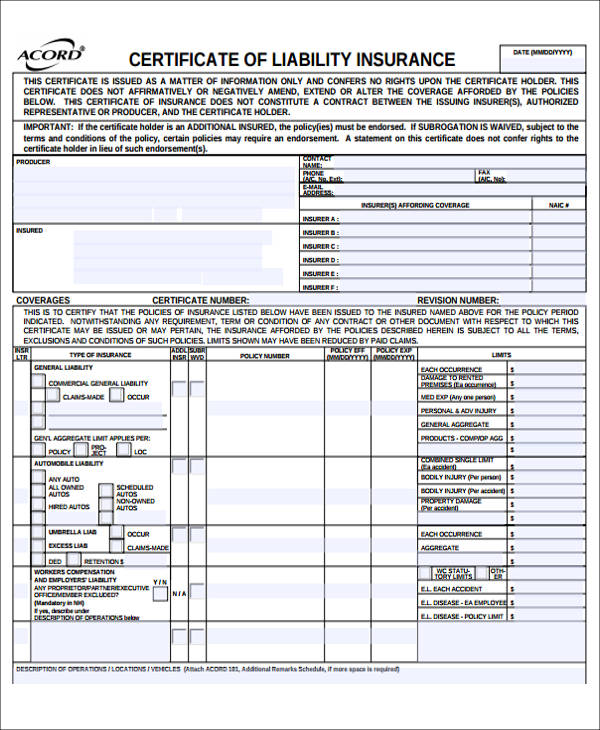 general liability insurance release form