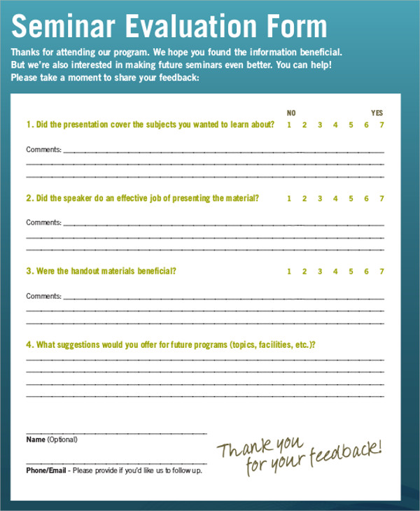 national seminar feedback form pdf