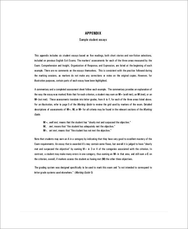 FREE 7+ Sample Student Essay Templates in MS Word | PDF