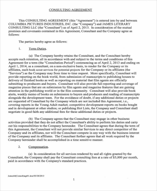 simple consulting agreement pdf