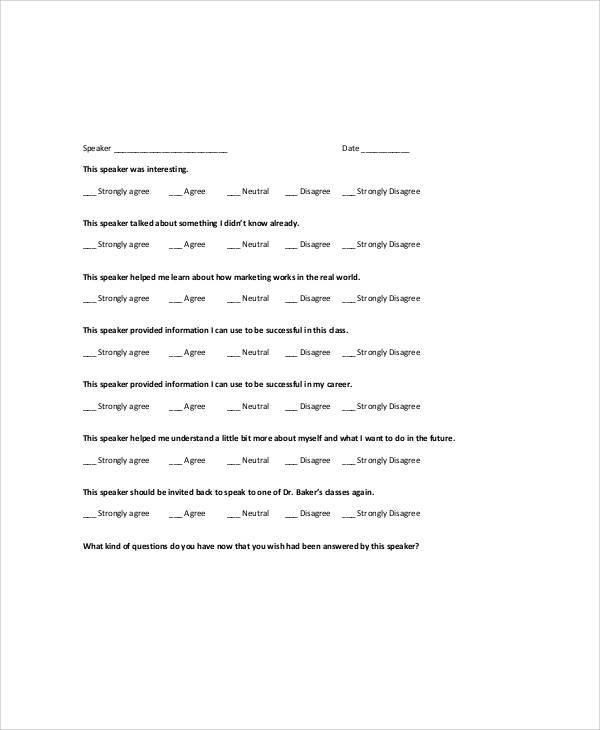 guest speaker feedback form pdf