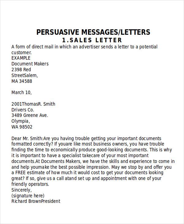 persuasive writing in business