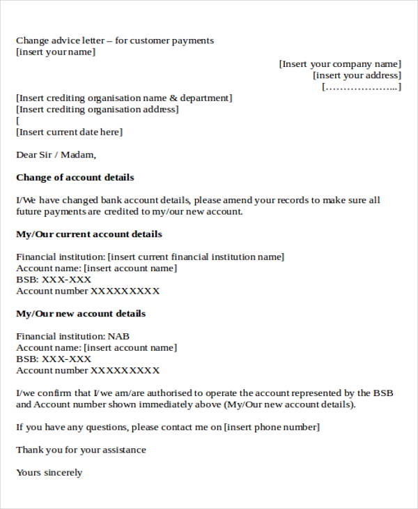 Sample Letter Notification Of The Changed Number To Client : Update Notice for Changes in Legal Agreements - TermsFeed : The letter should be addressed to the client by name, should inform them of the change of address in the first paragraph and may include a.