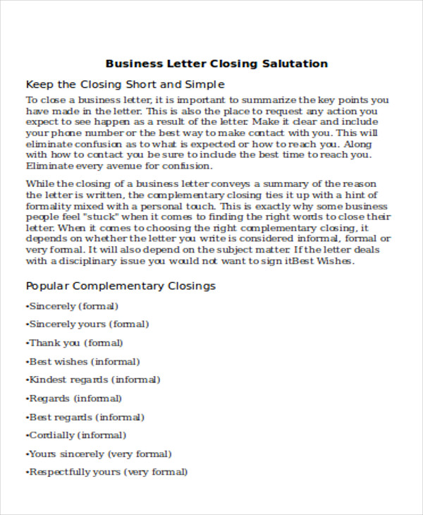 Business Letter Salutation Example At Geraldine Sanford Blog   Business Letter Closing Salutation 