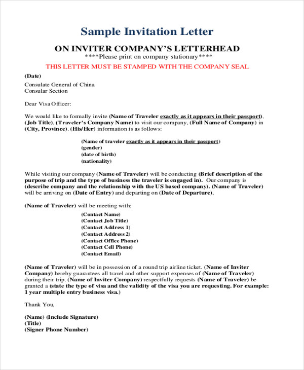 professional business letter invitation1