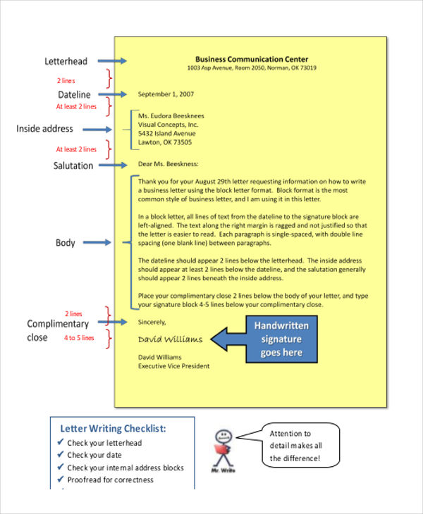 Standard Font Size For Formal Letter