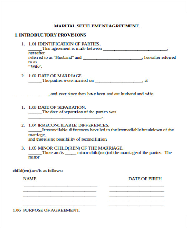 Family Settlement Agreement Sample Master of Template Document