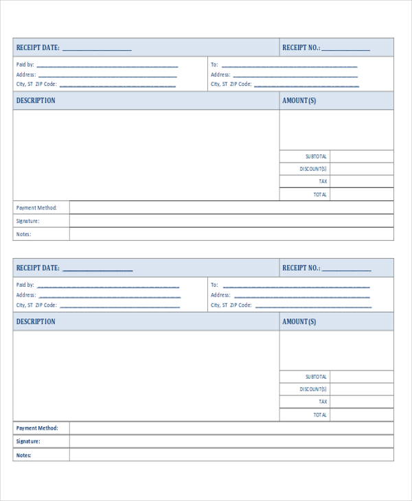 free 7 printable sales receipt samples in ms word pdf