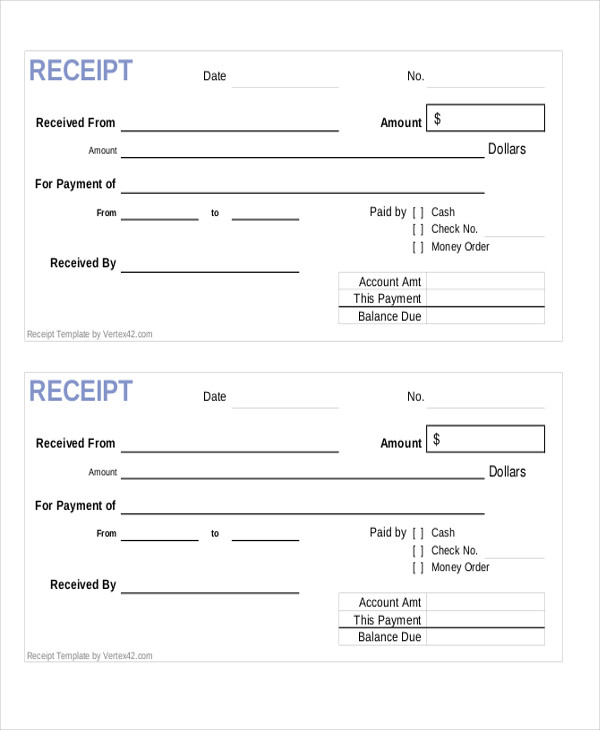 cash payment receipt form pdf