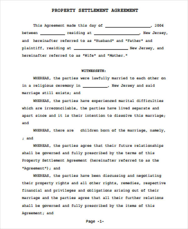 FREE 13 Sample Settlement Agreement Templates In MS Word Google Docs 