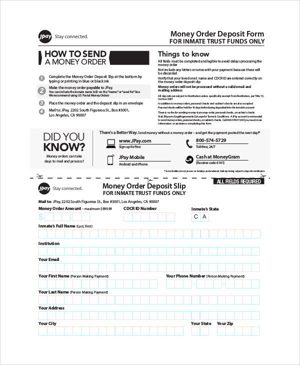 Printable Money Order Samples