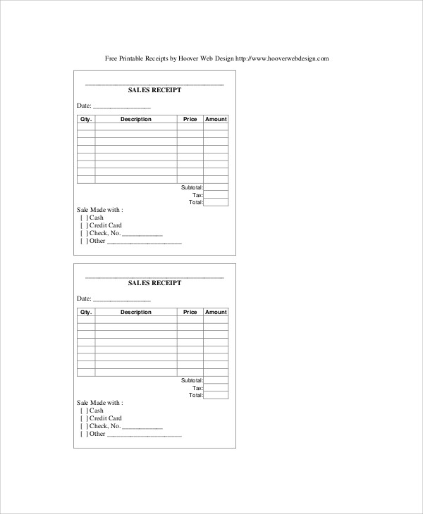 free printable sales receipt that are crafty tristan website