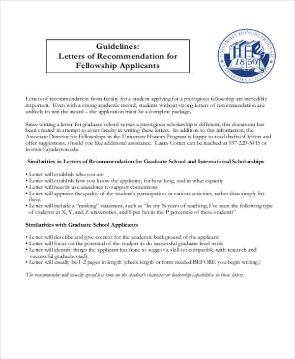 military letter of recommendation for graduate school