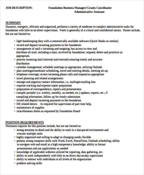 Job Description Operations Manager Non-Profit - FREE 9+ Sample Business Manager Job Descriptions in MS ... / Operations manager job description manage overall operations and is responsible for the effective and successful management of labor, productivity, quality control and safety measures as established and set for the operations department.