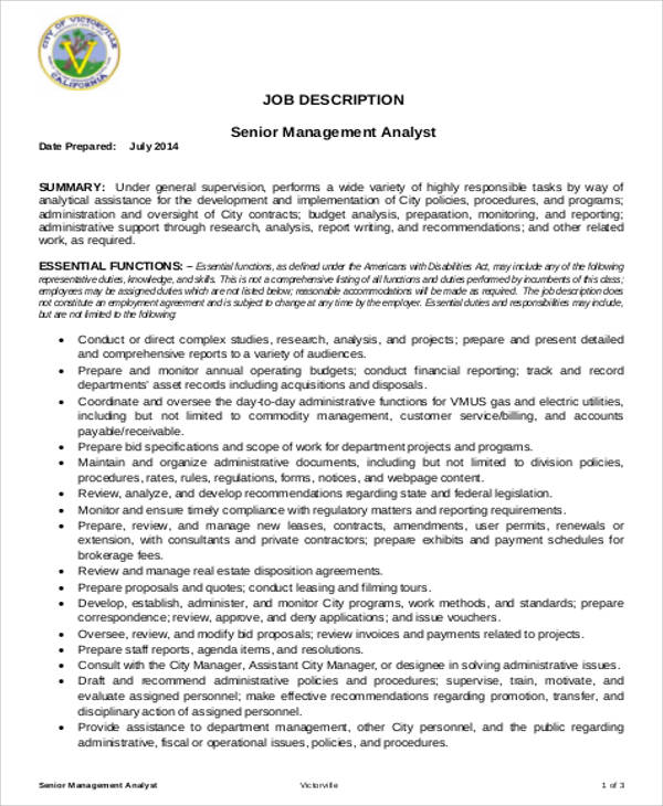 Financial Business Systems Analyst Job Description : Computer Analyst Job Description - Knowing What To Prepare ... - We are seeking a financial the financial analyst is responsible for collecting, processing, and analyzing financial information utilized by stakeholders to design and implement business strategy.