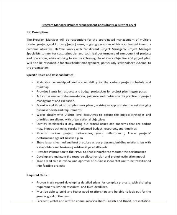 global assignment consultant job description