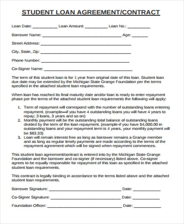 loan repayment agreement template free