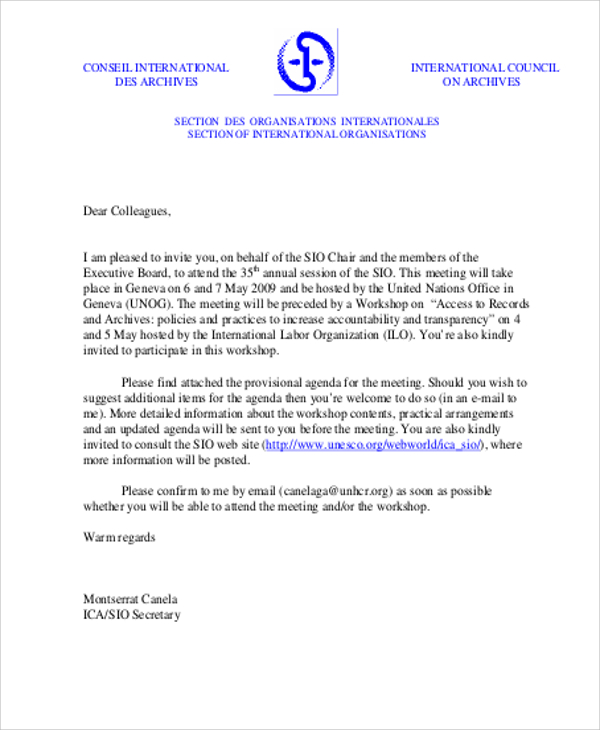 formal invitation letter example pdf