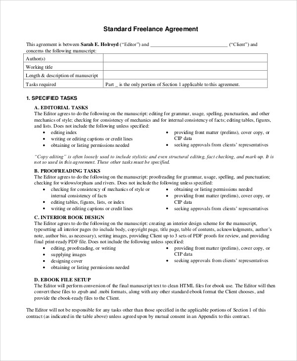  Freelance Project Manager Contract Template 