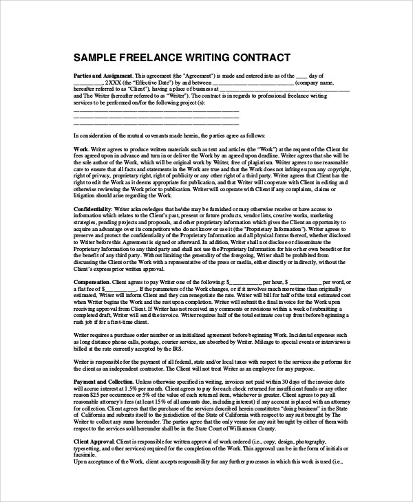 artist client contract template freelancer