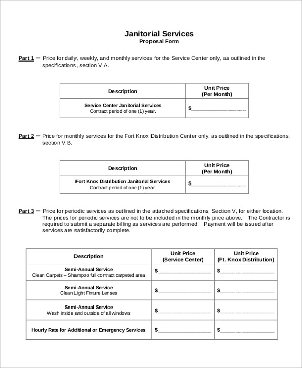 commercial cleaning contract agreement