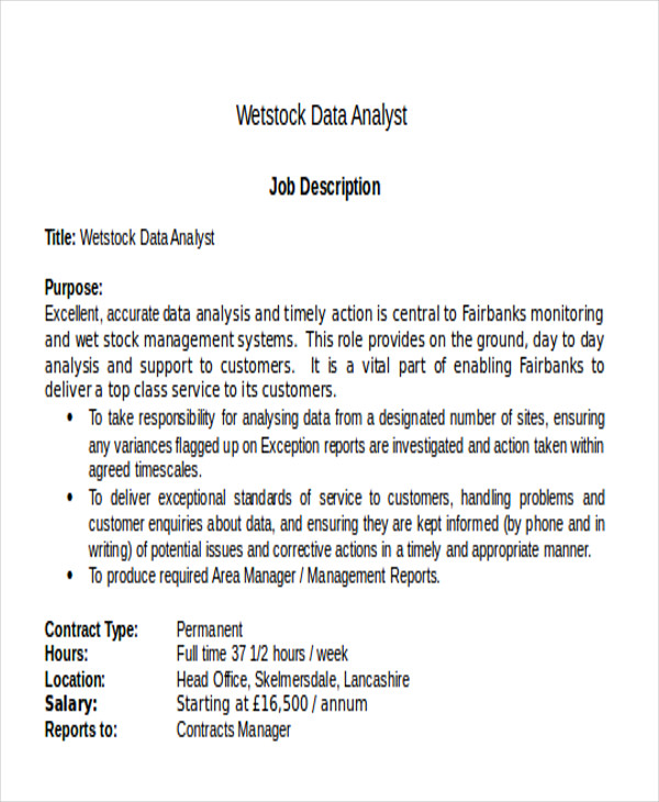 stock analyst job description 