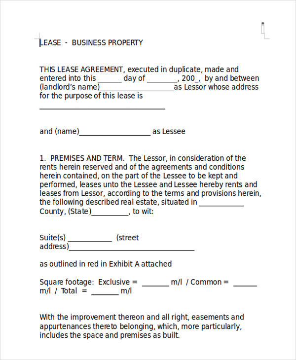business property lease agreement1