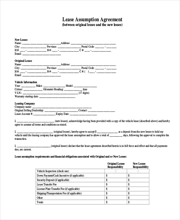 business lease transfer agreement pdf