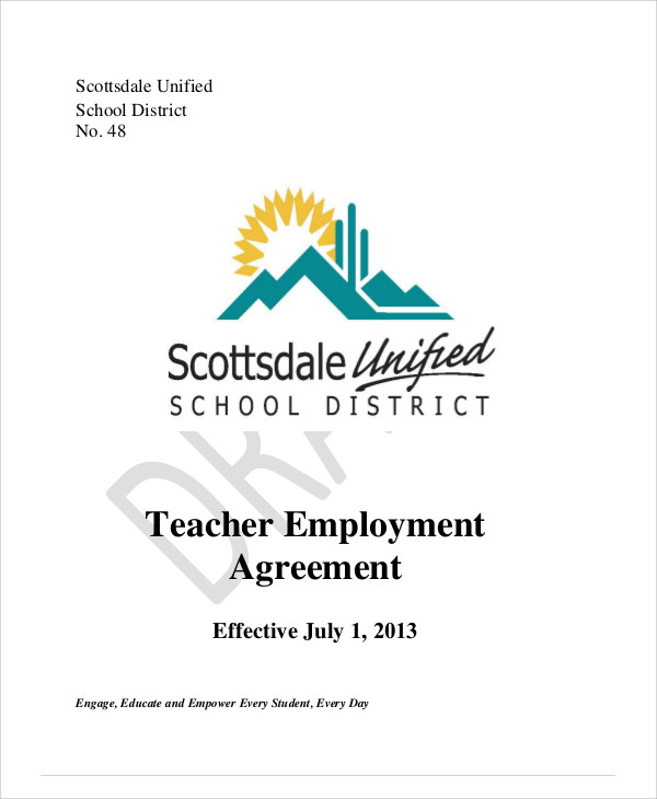 elementary teacher agreement contract