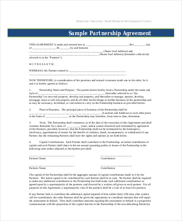 sample small business management agreement